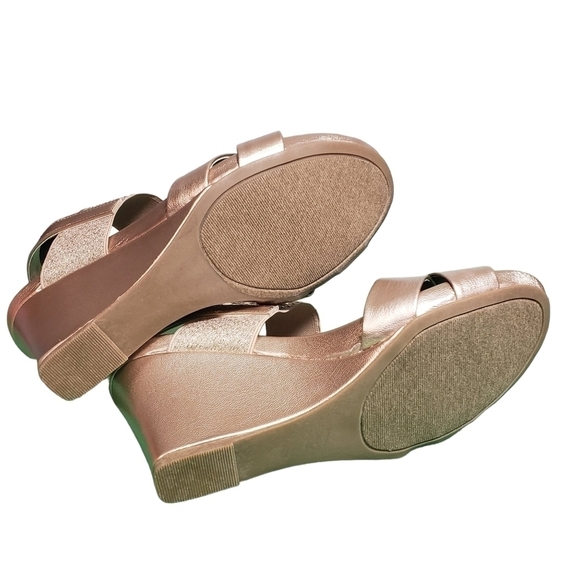 Karen Scott Parisa Rose Gold Wedge Sandals Sz 7M - Picture 11 of 14